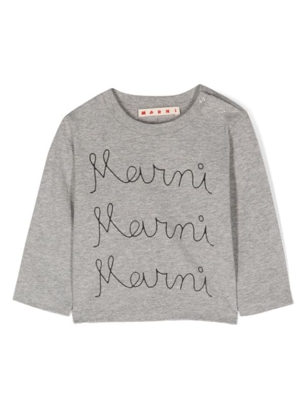 Marni Kids ロゴ ロングTシャツ - Farfetch