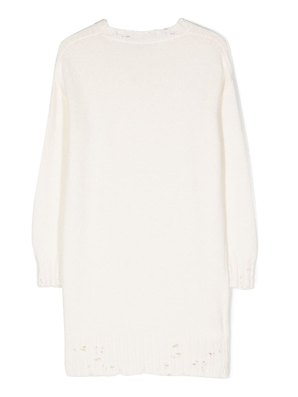 Shop Marni Intarsia-logo Knitted Dress In White