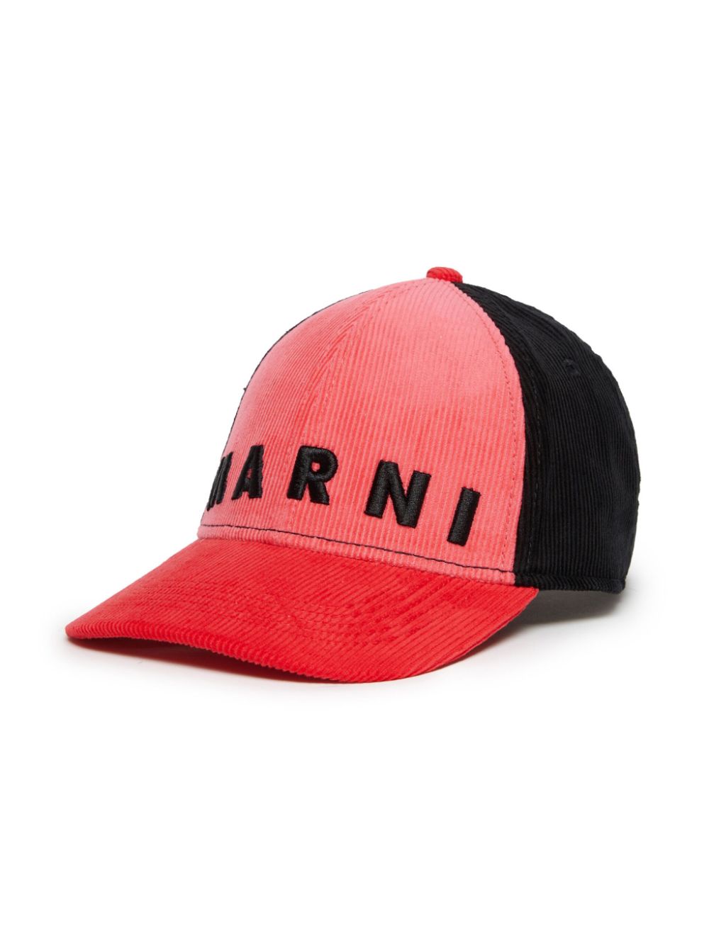 Marni Kids' Embroidered Logo Corduroy Baseball Cap In Red