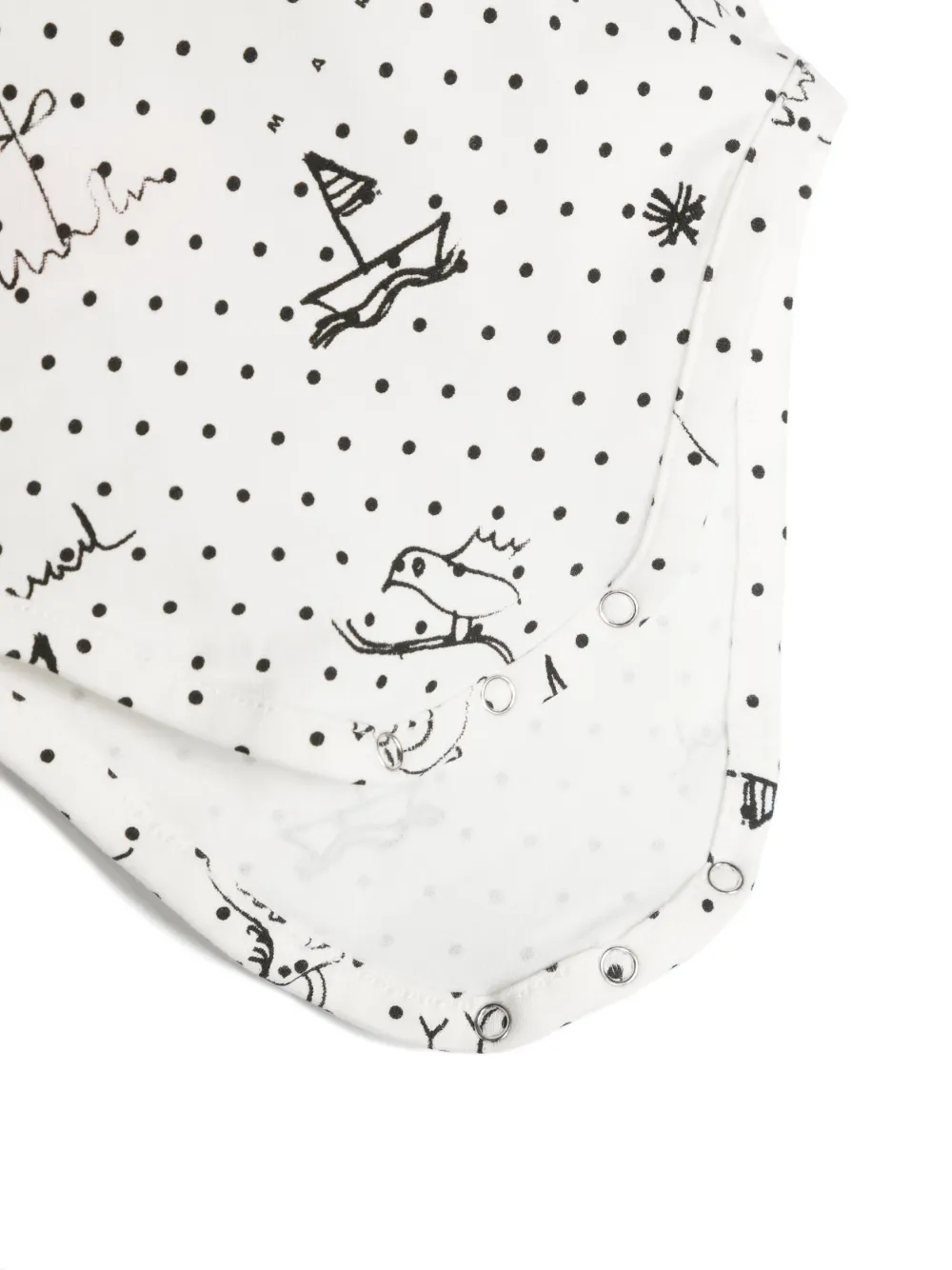 Marni Kids Romper met stippen - Wit