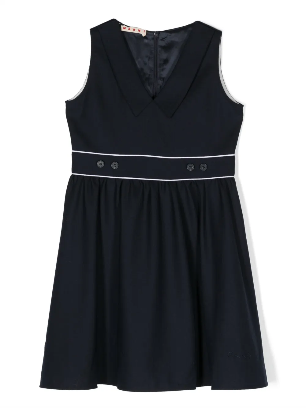 Marni Kids' V-neck Dress In Blue