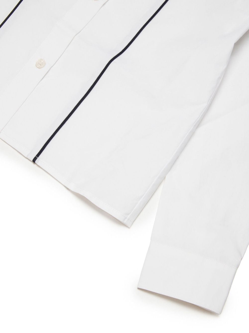 Shop Marni Logo-embroidered Cotton Shirt In White