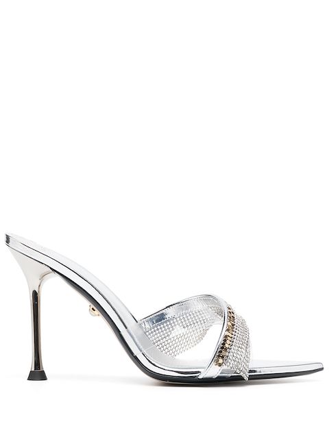 Alevì Crystal 95mm leather mules