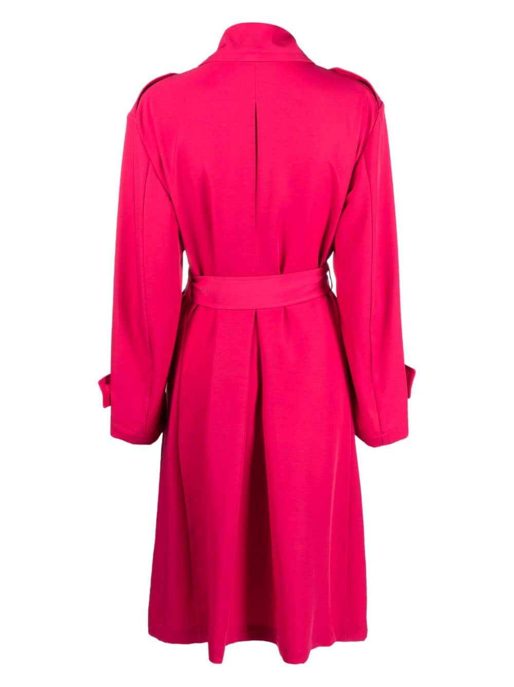 Shop Paltò Oversized-collar Trench Coat In Pink