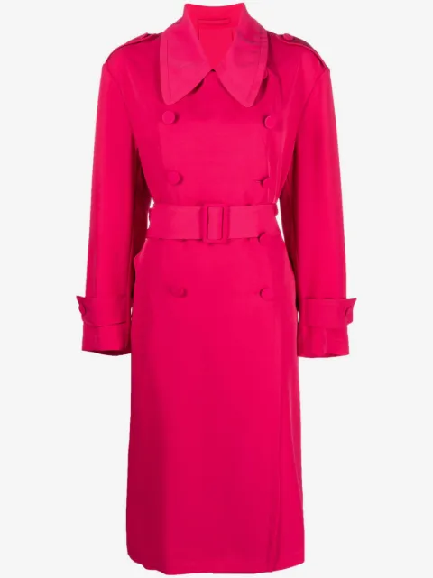 Paltò oversized-collar trench coat