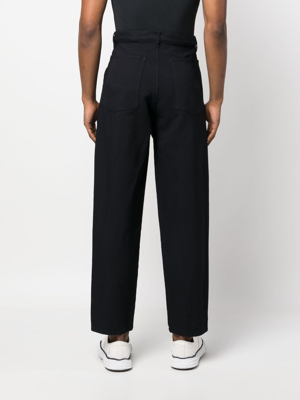 Shop Comme Des Garçons Shirt Tapered-leg Trousers In Blau