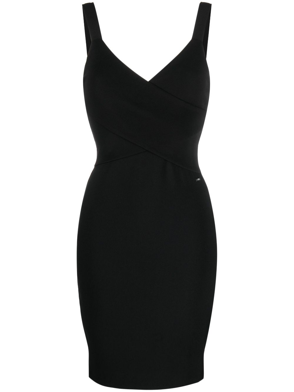 Image 1 of Armani Exchange cross-over detail fitted dress
