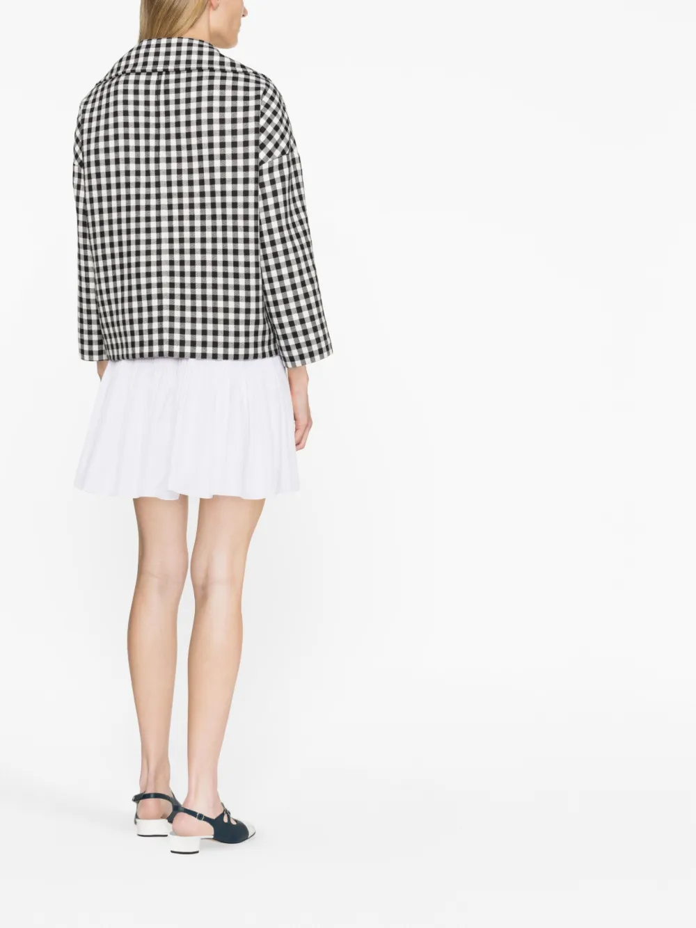 Pleated Taffeta Skirt