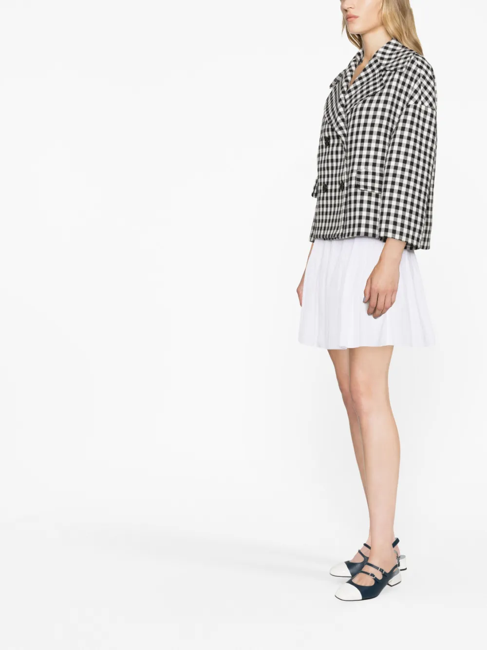 Pleated Taffeta Skirt