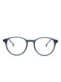 Carrera logo-print round-frame glasses - Blue
