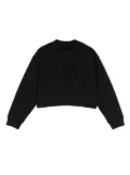 MM6 Maison Margiela Kids numerical print cropped sweatshirt - Black