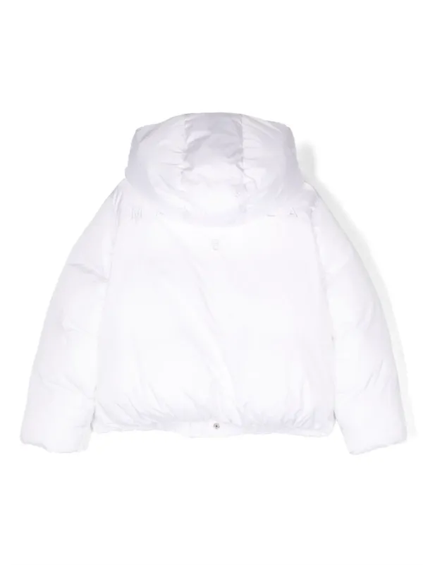 MM6 Maison Margiela Kids ロゴ パデッドジャケット | ホワイト