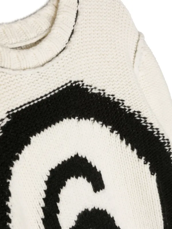 MM6 Maison Margiela Kids intarsia-knit Logo Dress - Farfetch