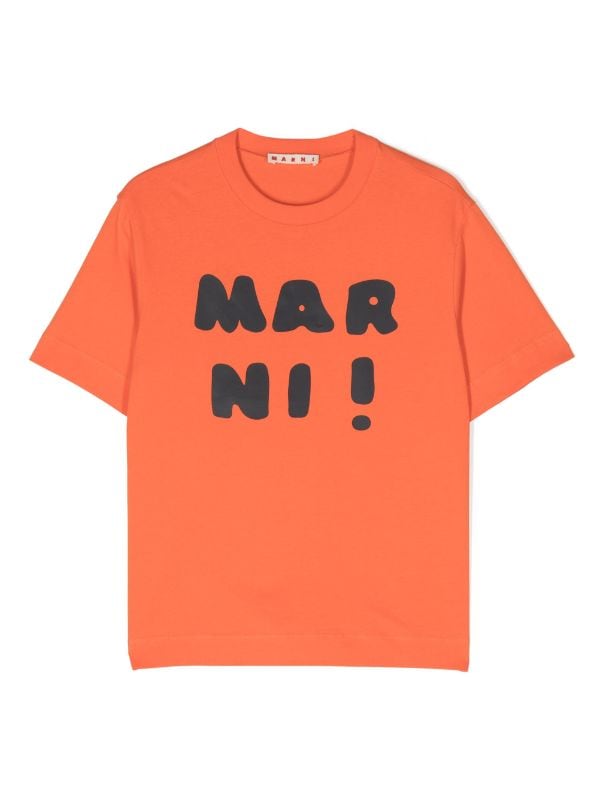 Marni Kids logo-print Cotton T-shirt - Farfetch