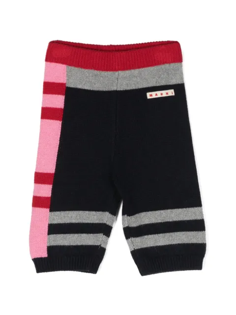 Marni Kids colour-block knit shorts