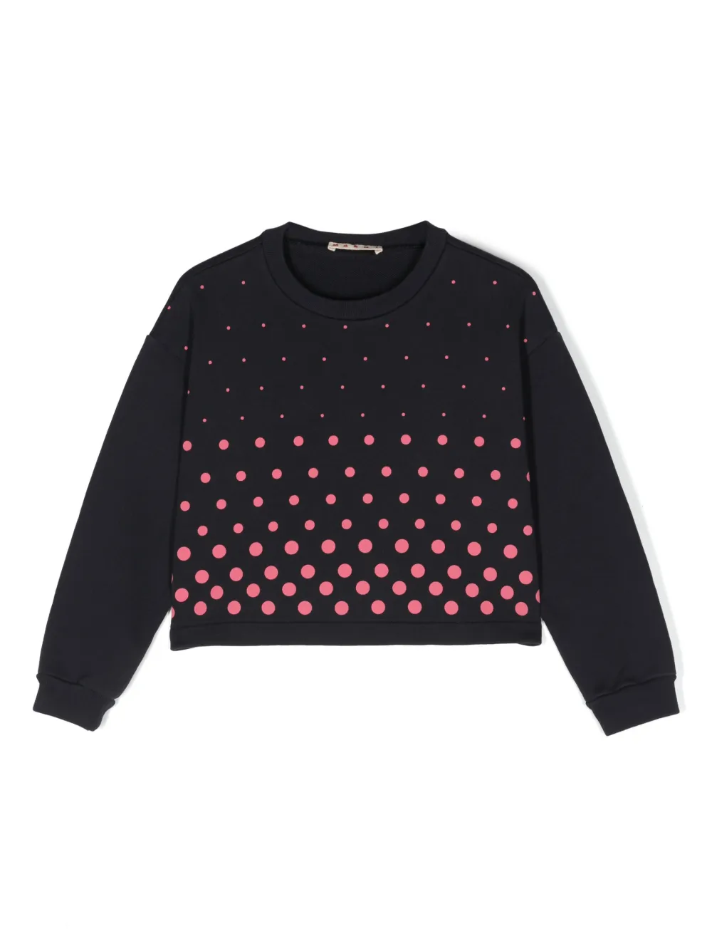 Marni Kids sweat en coton à pois - Bleu