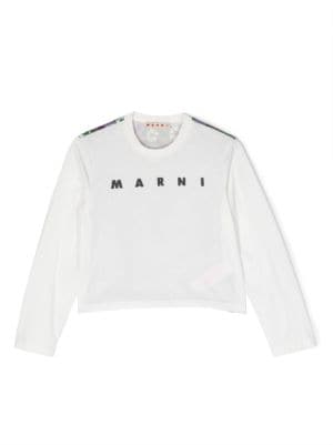 Marni Kids floral print Cotton Sweatshirt Farfetch