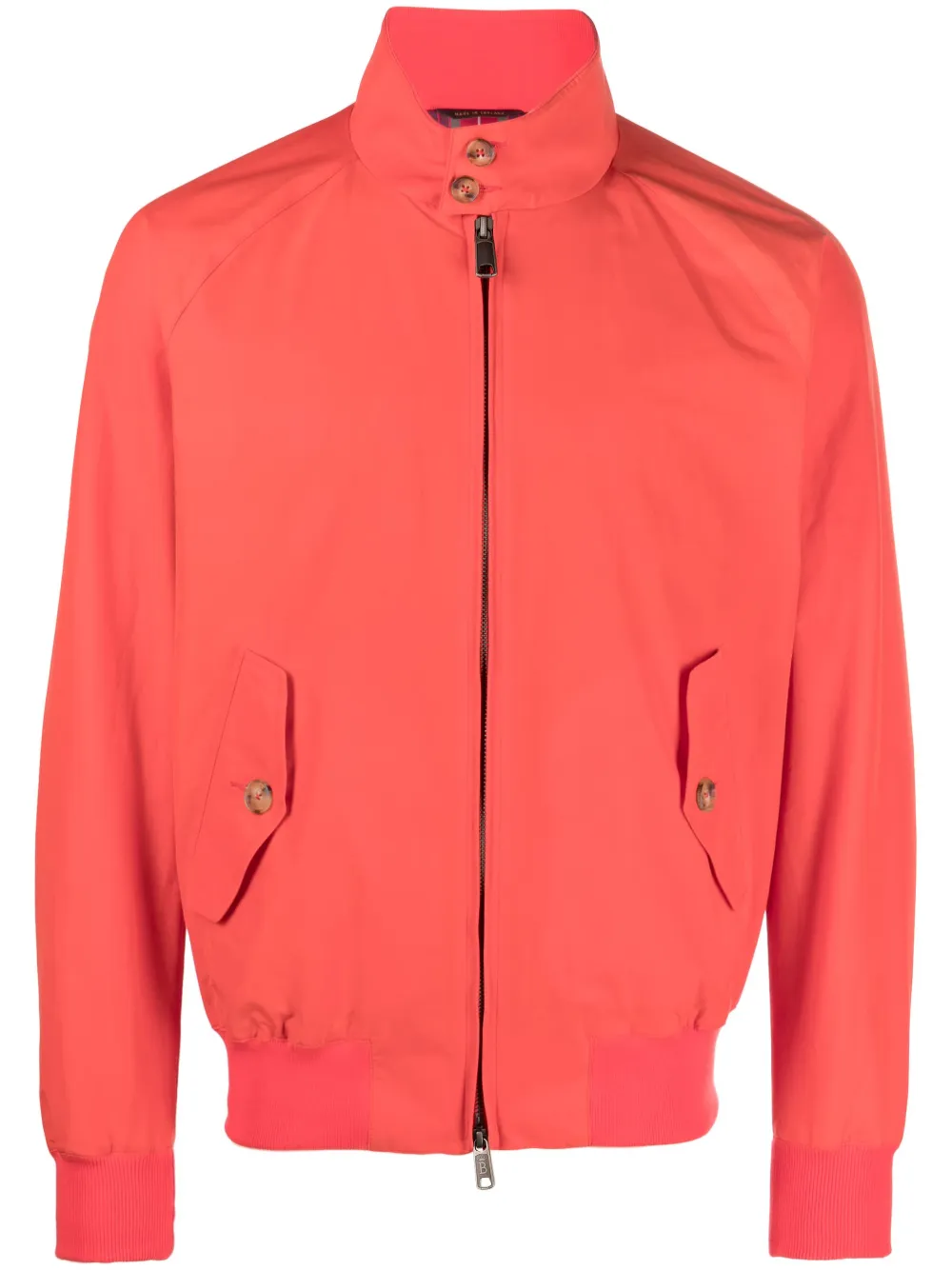 Shop Baracuta Long-sleeve Zipped Bomber Jacket In Red