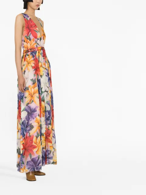 ETRO floral-print silk dress 123514689 - 2