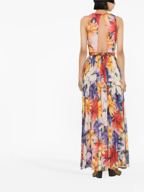 ETRO floral-print silk dress 123514689 - 3