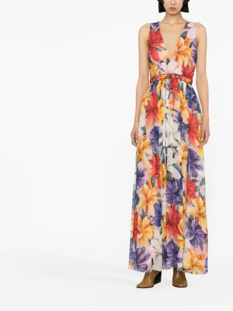 ETRO floral-print silk dress 123514689 - 1