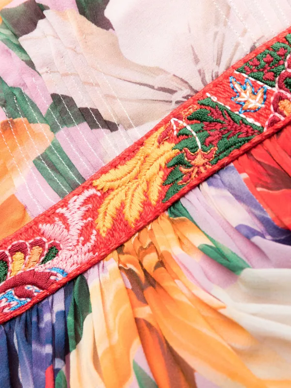 ETRO floral print Silk Dress Farfetch