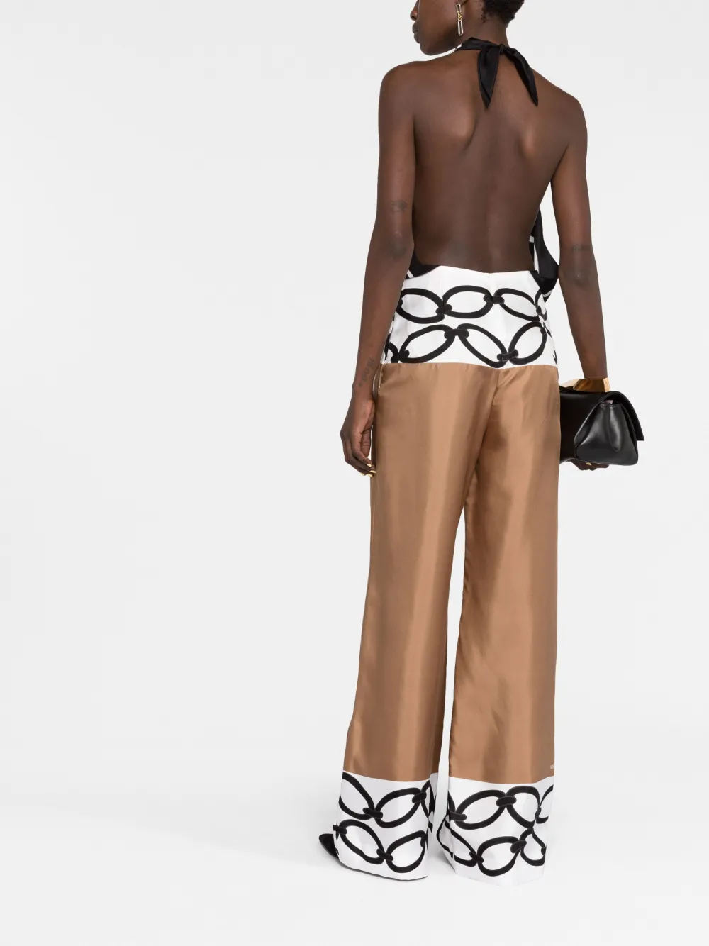 VALENTINO CHAIN 1967 FOULARD SILK JUMPSUIT