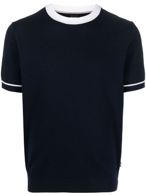 BOSS - knitted cotton T-shirt