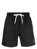 Armani Exchange logo-lettering swim shorts - Black