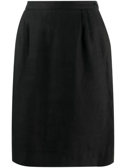 Valentino Garavani Pre-Owned 1980s high-waisted linen pencil skirt