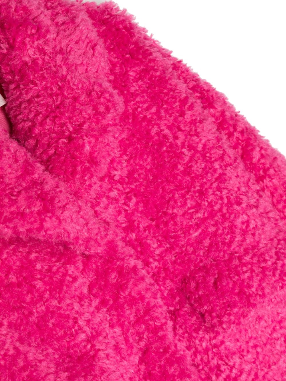 Shop Mm6 Maison Margiela Faux-shearling Coat In Pink
