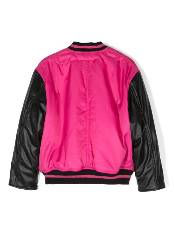 Dark pink bomber clearance jacket