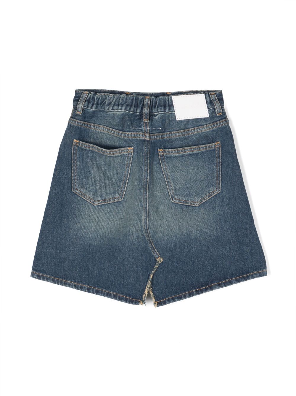 MM6 Maison Margiela Kids A-line denim skirt - Blauw