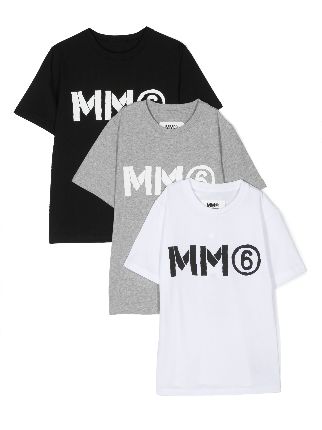 MM6 Maison Margiela Kids ロゴ Tシャツセット - Farfetch