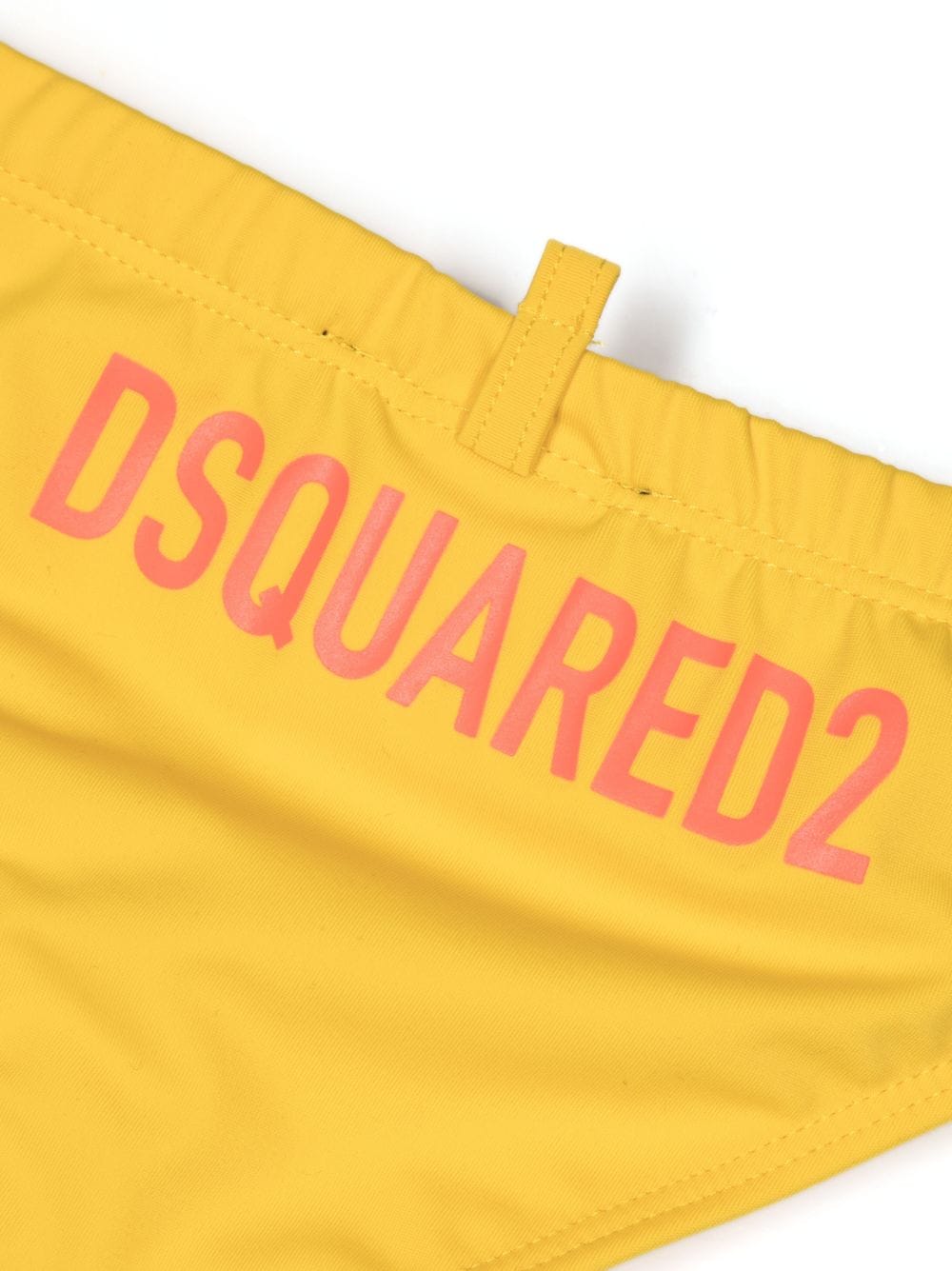 Shop Dsquared2 Logo-print Elasticated Swim Briefs In Yellow