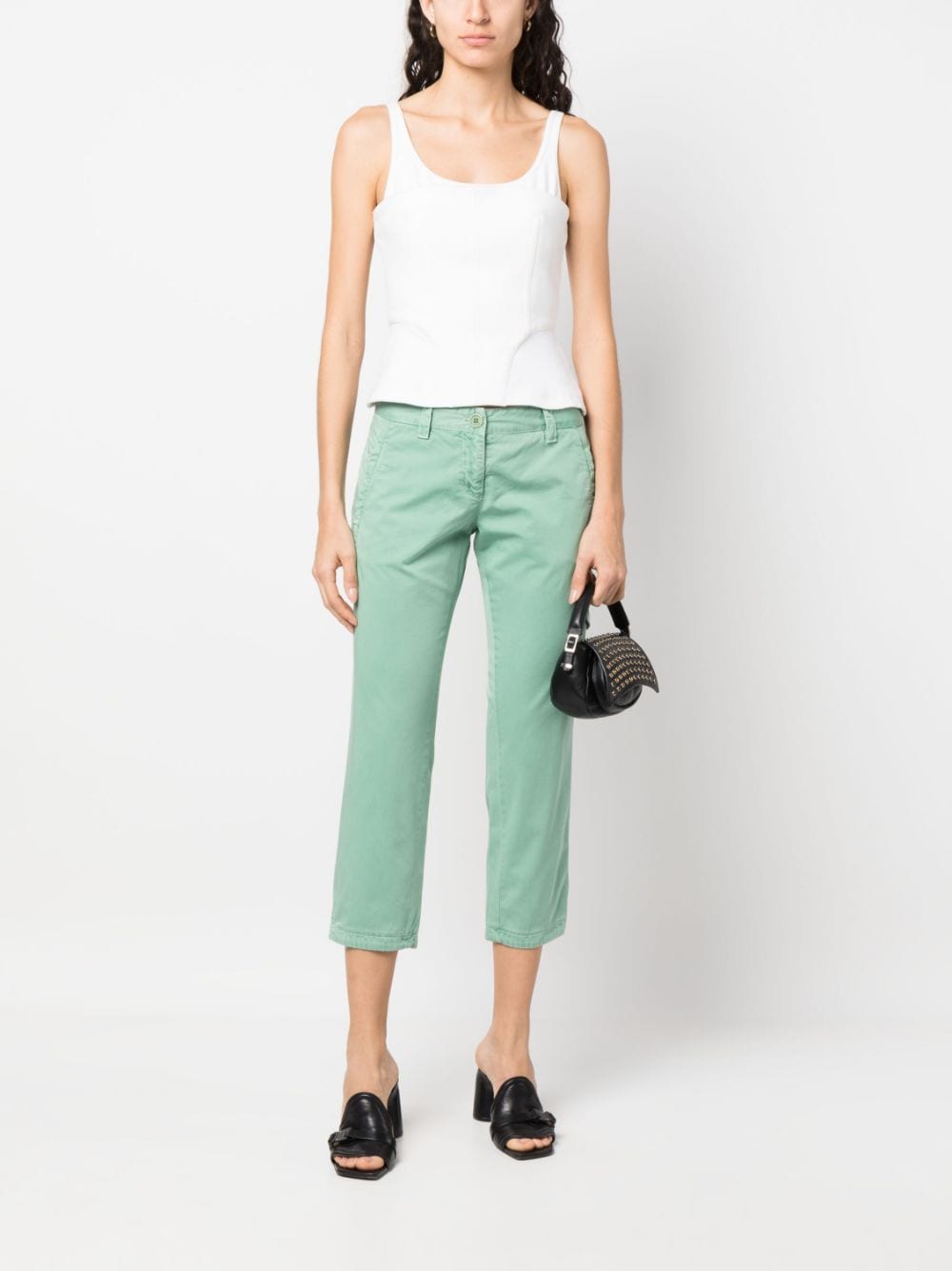 Prada Pre-Owned 1990s cropped broek - Groen