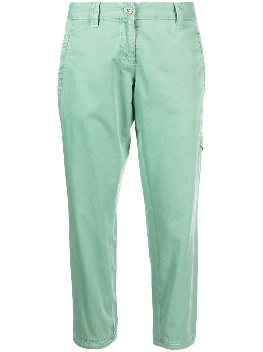 Pre-owned Prada 1990s Mid-rise Cropped Trousers In Green
