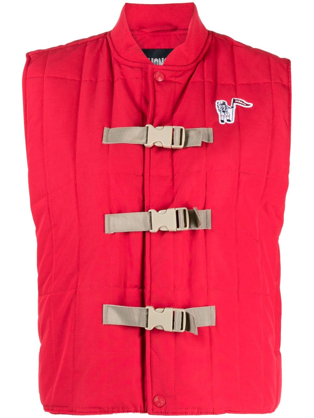 Shop Billionaire Boys Club Padded Bucked Gilet In Red