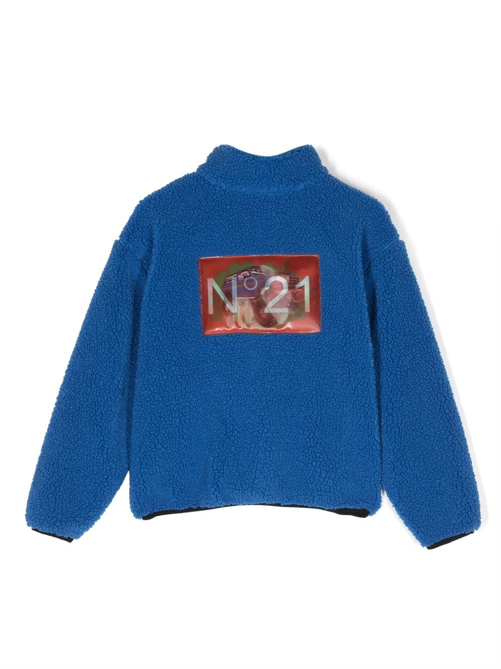 Shop N°21 Logo-appliqué Fleece Jacket In Blue
