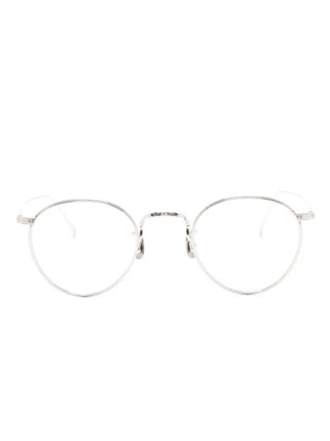 Eyevan7285 metallic round-frame glasses