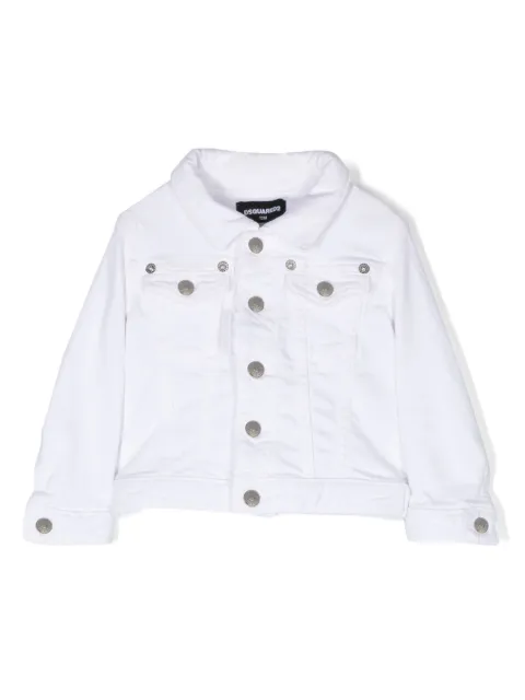 DSQUARED2 KIDS Jaqueta jeans com abotoamento simples