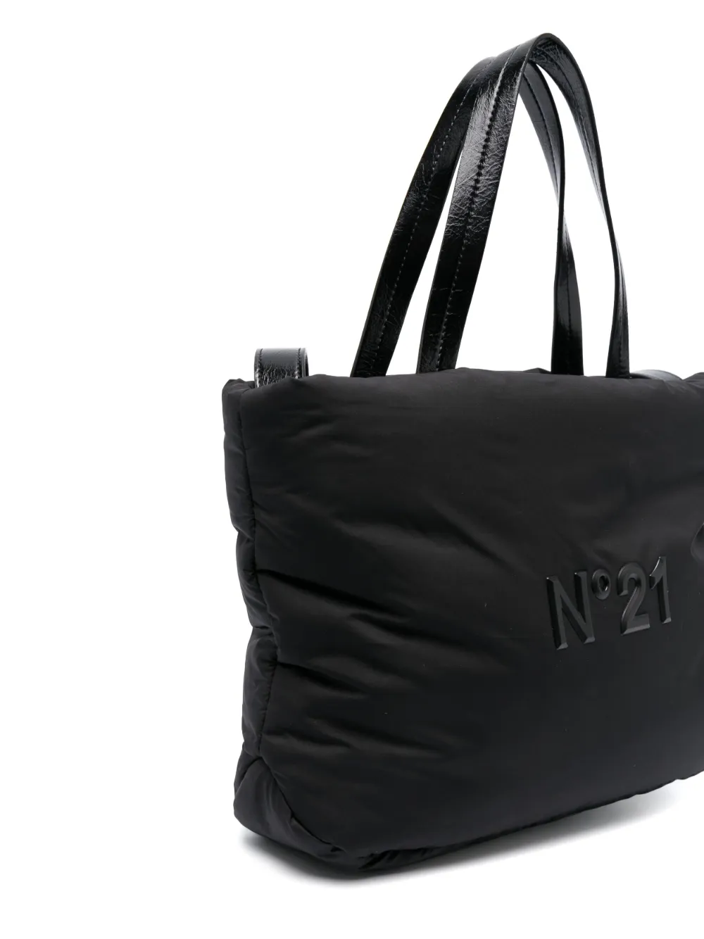 Nº21 Kids Schoudertas met logo-reliëf - Zwart