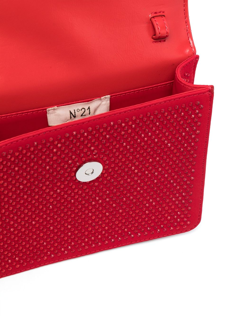 Shop N°21 Stud-embellished Shoulder Bag In Red