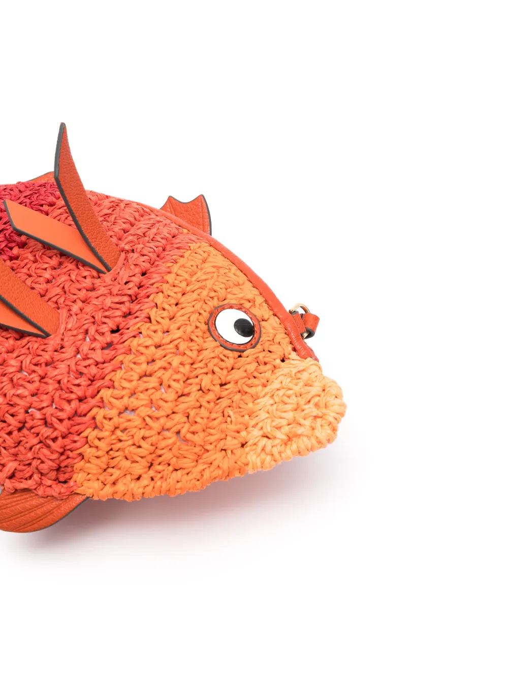 Anya Hindmarch Fish Raffia Crossbody Bag In Orange ModeSens