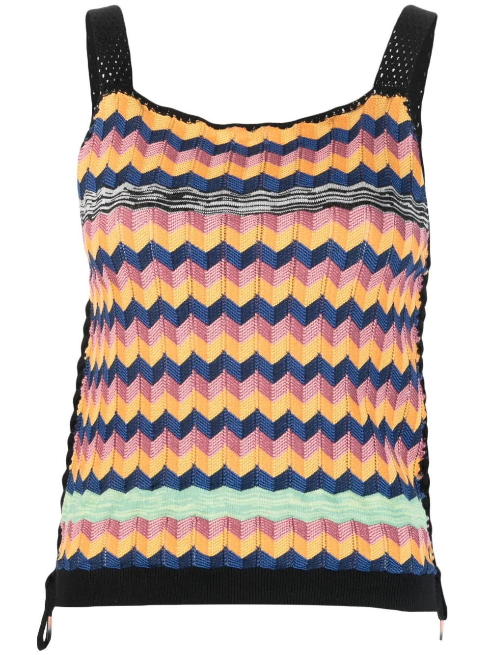 Scotch & Soda zigzag-motif organic-cotton tank top - Pink