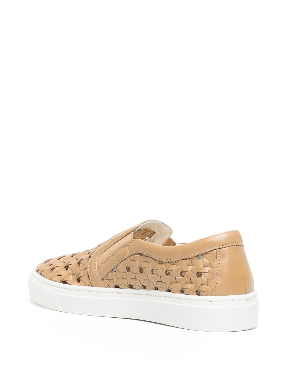 Shop Madison.maison Perforated Low-top Sneakers In Brown