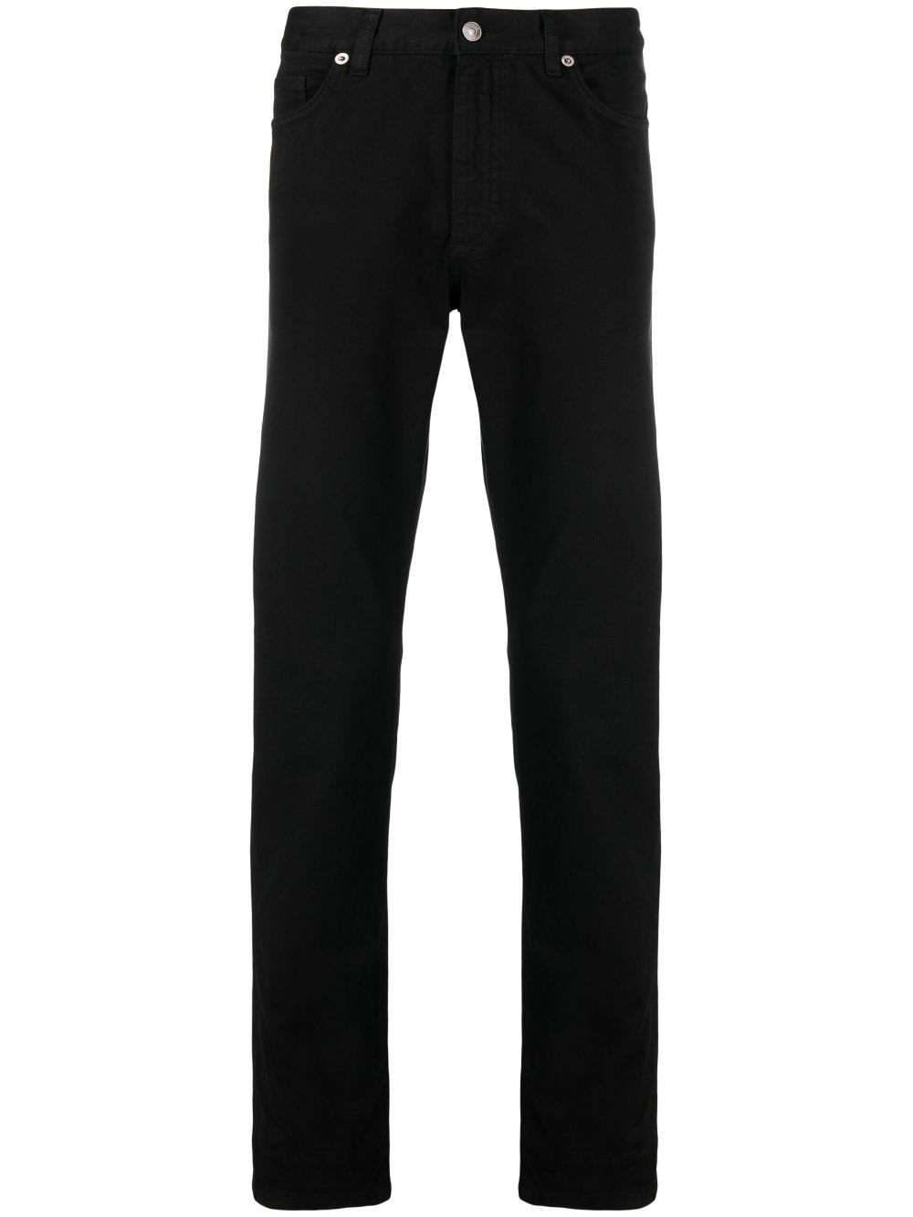 Zegna slim-cut gabardine trousers – Black