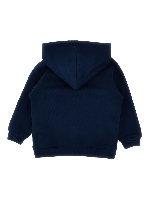 Gucci Kids logo embroidered Zipped Hoodie Blue FARFETCH UZ