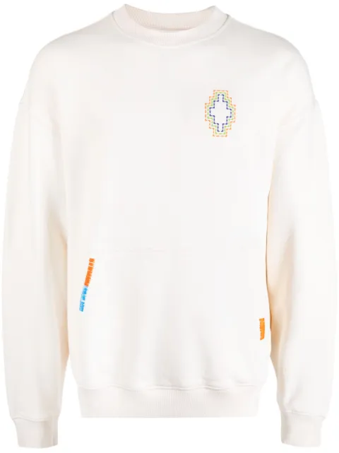 Marcelo Burlon County of Milan embroidered-logo cotton sweatshirt