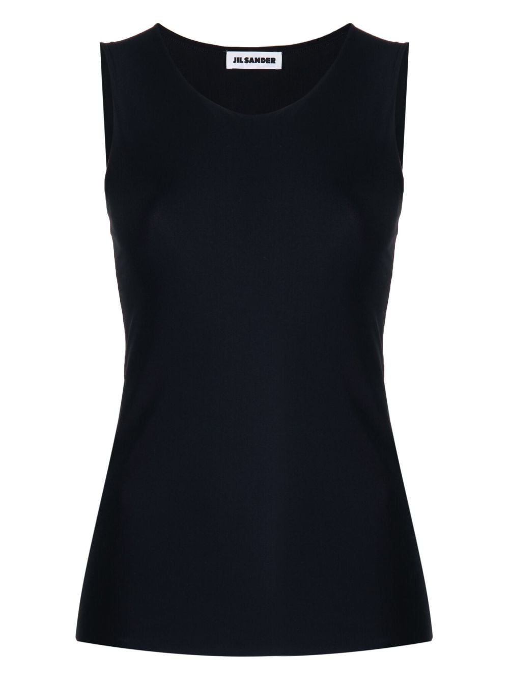 Shop Jil Sander Sleeveless Stretch Tank Top In Schwarz